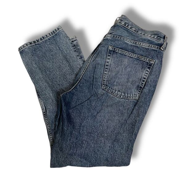 ASOS Topshop high rise button fly, ripped 5 pocket dad jeans - Picture 5 of 7